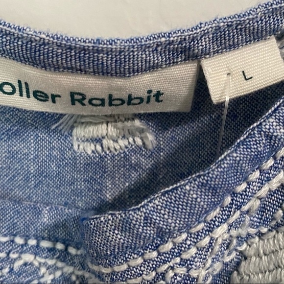 Roller Rabbit Leni Chambray Top, New with Tags - Picture 5 of 5